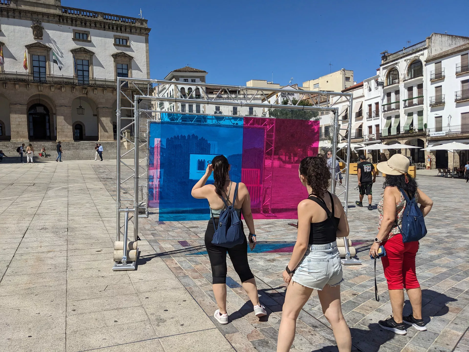 Cáceres 2031. Acción en la Plaza Mayor de Cáceres