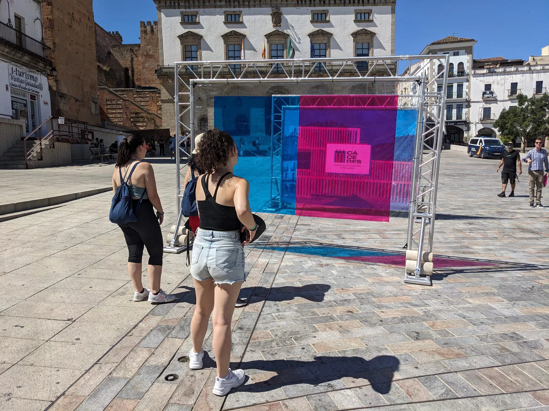 Cáceres 2031. Acción en la Plaza Mayor de Cáceres