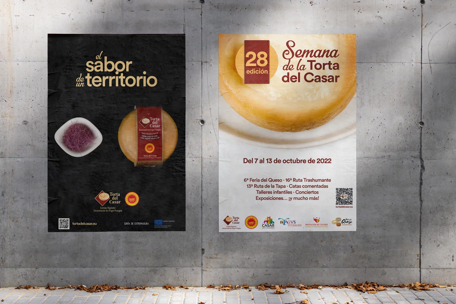 Porsters DOP Torta del Casar. El Sabor de un Territorio y 28 Semana de la Torta del Casar